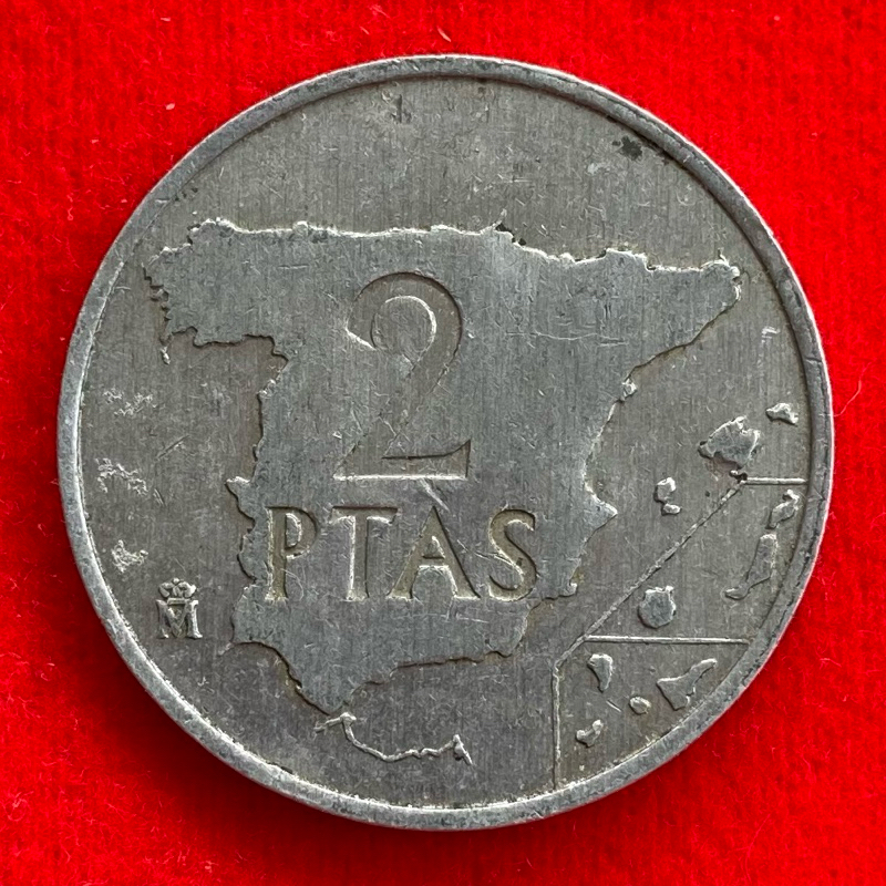 🇪🇸 เหรียญสเปน Spain 2 pesetas ปี 1982 เหรียญต่างประเทศ