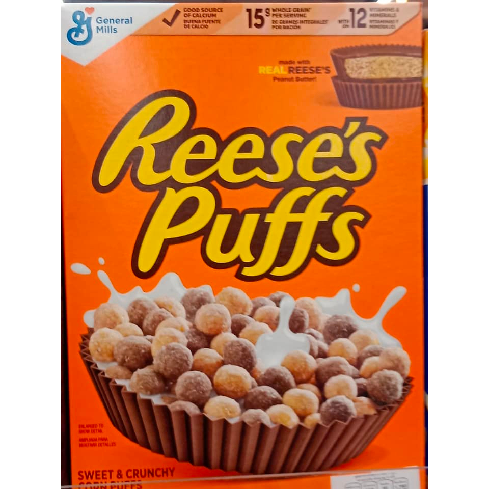 REESES Puffs Breakfast Cereal 326g * USA IMPORT *