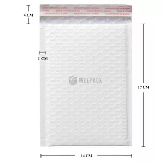 WELPACK (50ชิ้น) ซองบับเบิ้ลกันกระแทก ขนาด 14x17 cm. ฝาปิด 4 cm.