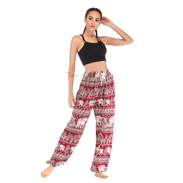 COM504 TARA Pants กางเกงช้างจั๊มปลายขา เอวยางยืด มีสายในตัว  ผ้าไหมอิตาลี ผ้าเบาใส่สบาย ผ้าดี ไม่ขาดง่าย ช้างไม่กลับหัว ราคา ถูกที่สุด ดีลบีเคเค แกลเลอรีภาพที่ 3