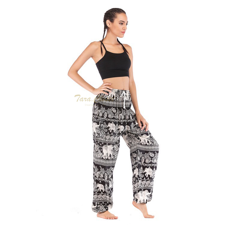 COM504 TARA Pants กางเกงช้างจั๊มปลายขา เอวยางยืด มีสายในตัว  ผ้าไหมอิตาลี ผ้าเบาใส่สบาย ผ้าดี ไม่ขาดง่าย ช้างไม่กลับหัว ราคา ถูกที่สุด ดีลบีเคเค แกลเลอรีภาพที่ 7