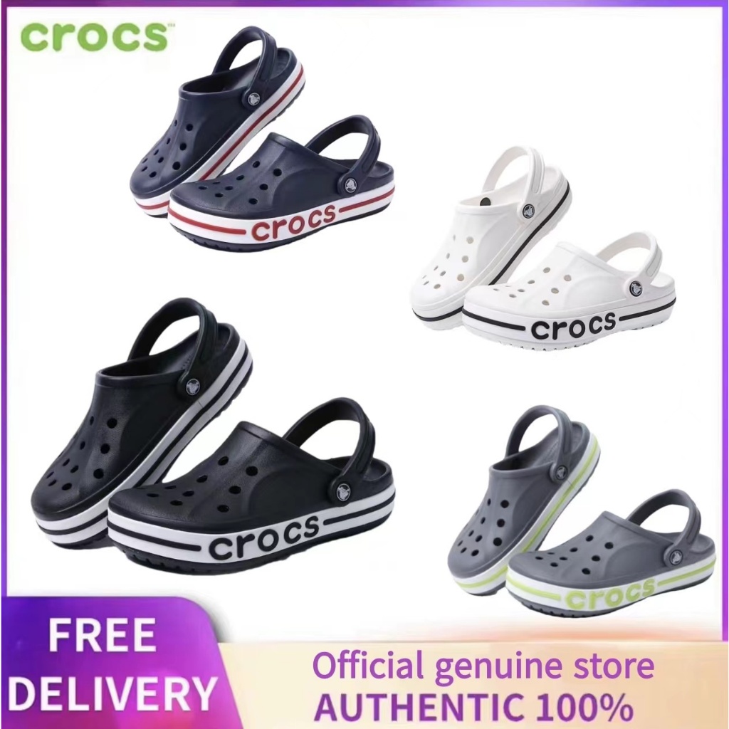 【พร้อมส่ง ของแท้ 100%】รองเท้าลำลองแฟชั่น หัวโต สไตล์ Crocs BayaBand Clog ( Unisex ) เบา ใส่สบาย ใส่ได้ทั้งหญิงและชาย