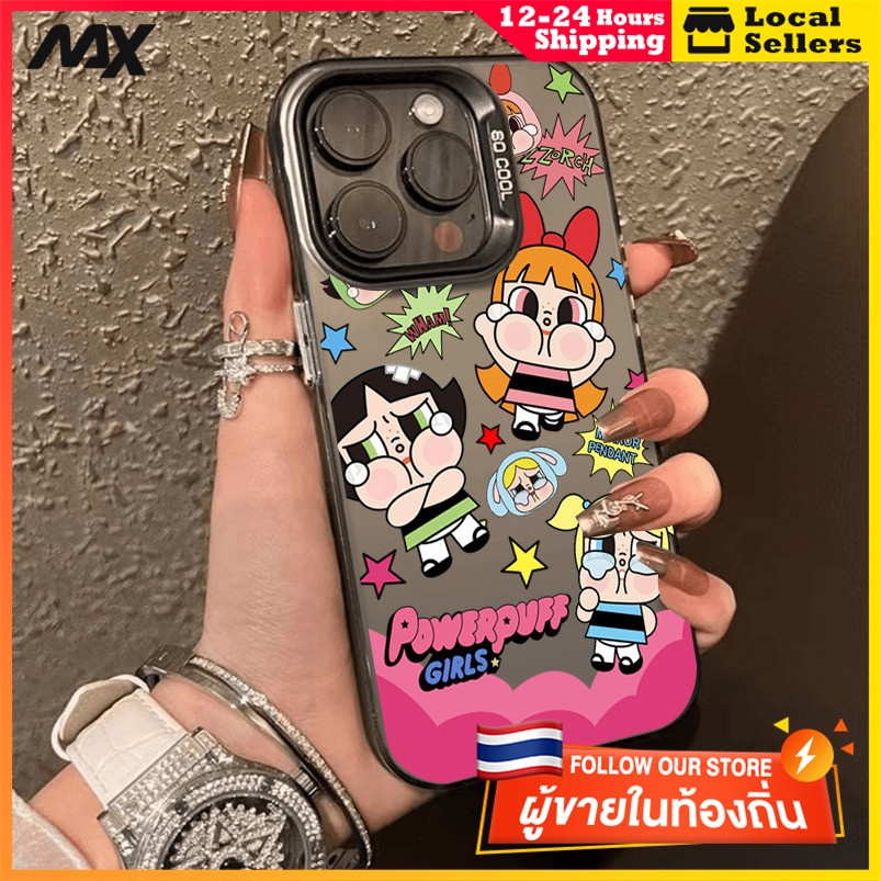เคสไอโฟน11 สีดำหรูหราซิลิโคนแข็งกรณีโทรศัพท์ ผู้หญิงเล็กๆน้อยๆ for IPhone 13 15 7Plus 14 12 11 Pro MAX 8 6 7 6S Plus
