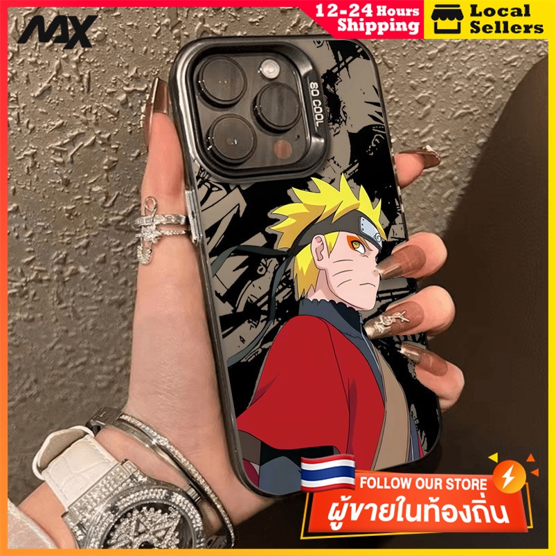 สีดำหรูหราซิลิโคนแข็งกรณีโทรศัพท์ นารูโตะนารูโตะนารูโตะ for IPhone 13 15 7Plus 14 12 11 Pro MAX 8 6 7 6S Plus X XR XS