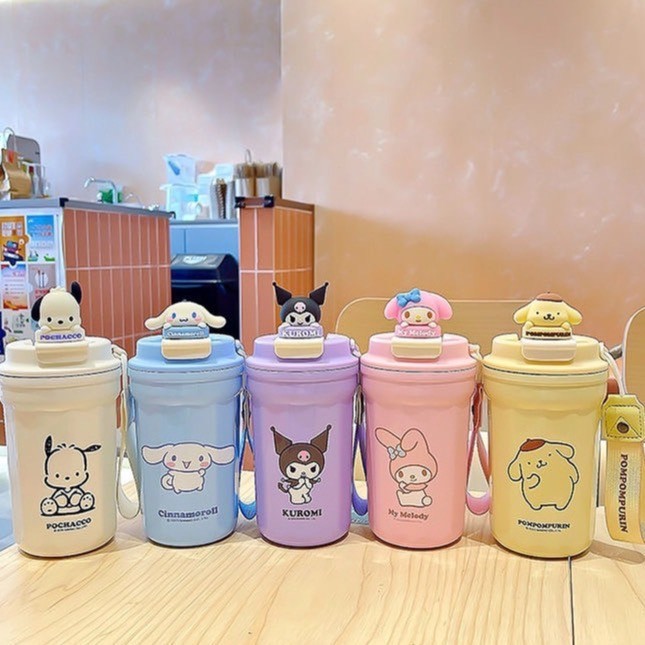 ส่งภายใน48 ชม. แก้วน้ำเก็บความเย็น ลายการ์ตูน น่ารักสำหรับเด็ก ความจุ 500 ml. เก็บความเย็นได้นานถึง 12 ชม.