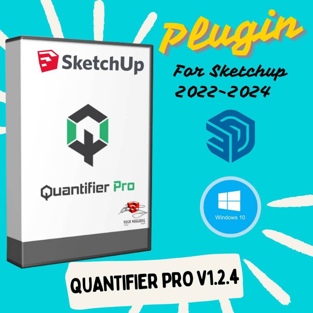 Quantifier Pro v1.2.4 (ปลั๊กอินคำนวณปริมาณและต้นทุน) | Plugin for Sketchup 2022-2025 | Extensions