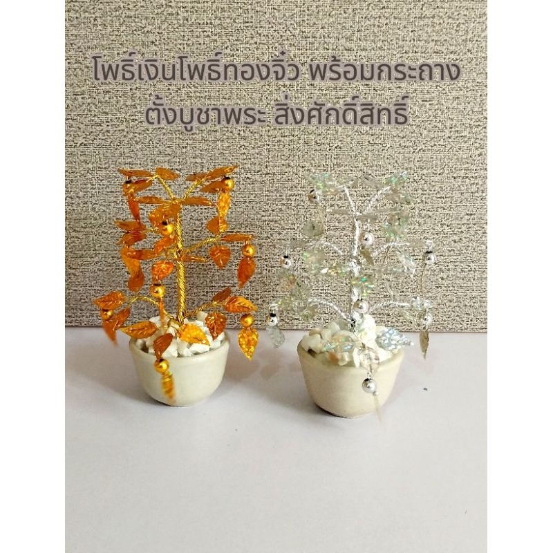 โพธิ์เงินโพธิ์ทอง ต้นโพธิ์ทองจิ๋ว สูง10ซม วางบูชาพระหรือสิ่งศักดิ์สิทธิ์ในบ้าน สินค้าพร้อมส่ง ราคาต่อ1คู่ - รูปที่ 3