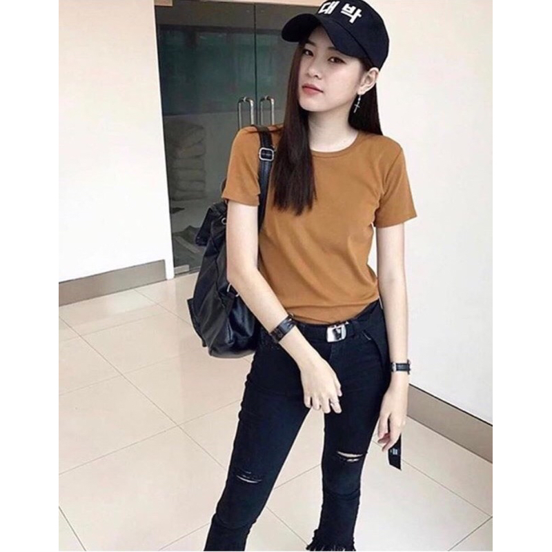เสื้อยืดคอกลม งานป้าย topshop เสื้อแฟชั่นผู้หญิง
