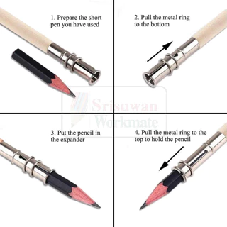 RUJI RJ-229 ปลอกต่อดินสอด้ามไม้ ผลิตจากไม้แท้ PENCIL EXTENDER ที่ต่อดินสอ Pencil Holder รุจิ se-cy001