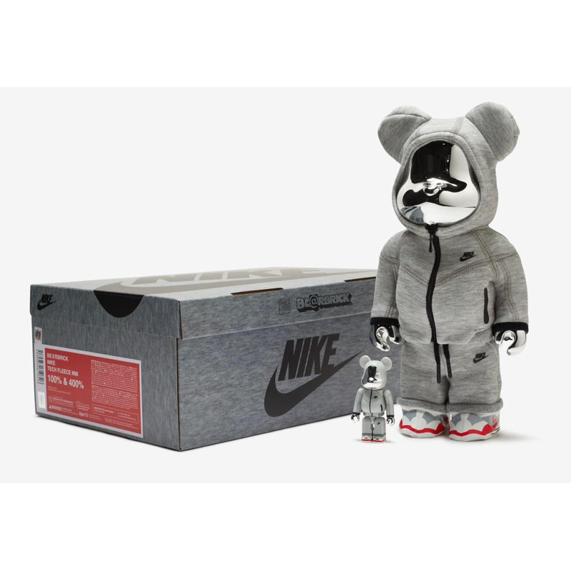 (พร้อมส่ง ของแท้100%) BE@RBRICK NIKE TECH FLEECE N98 100%&400%