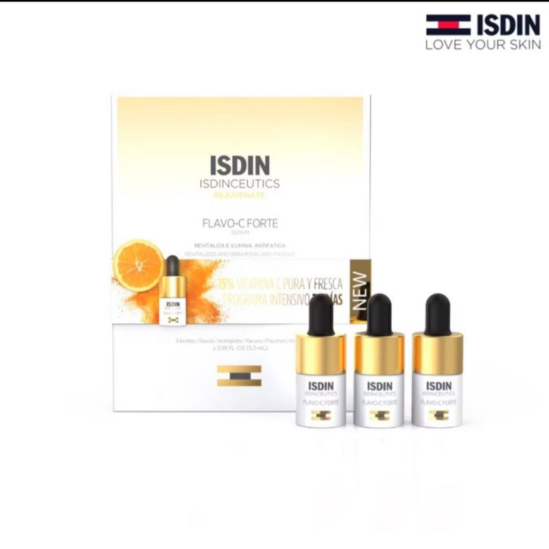 พร้อมส่ง ของแท้ (โค้ดลด video 30%)ISDIN ISDINCEUTICS FLAVO-C FORTE แพ็ค 3 ขวด