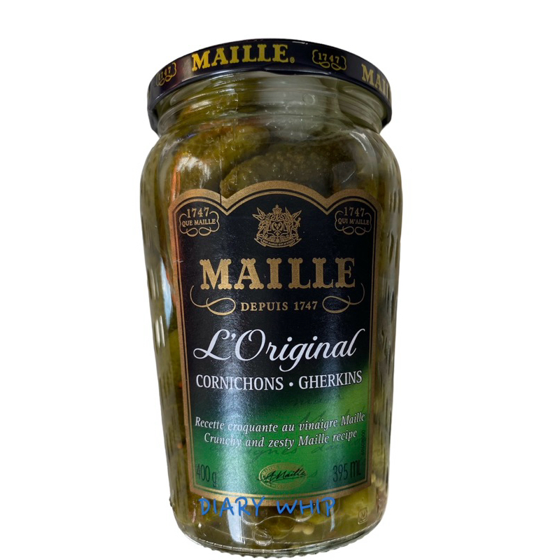 MAILLE  CORNICHONS:GHERKINS  400 G.  แตงดอง ตรามายด์ ขนาด 400 กรัม