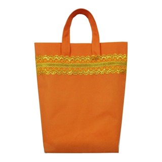 ถุงสังฆทาน ถุงผ้า(1ใบ) ถุงใส่สังฆทาน ใส่ของทำบุญ ถุงผ้าสปันบ…