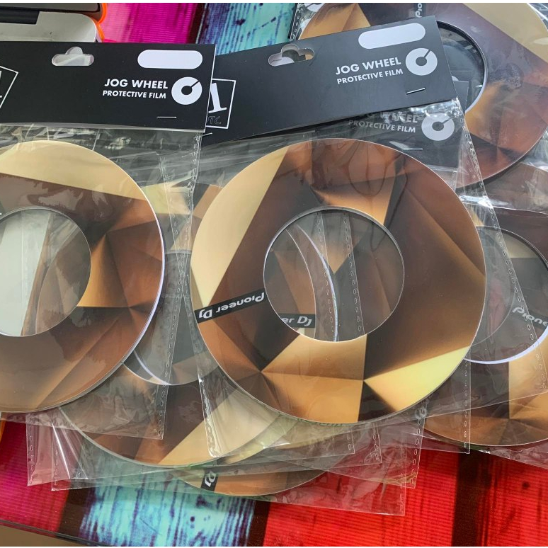 Skin jog สีทองกราฟฟิค สกินกันรอยเครื่องดีเจ ddj sr ddj rr ddj rx ddj sx ddj sx2 ddj sx3 size M