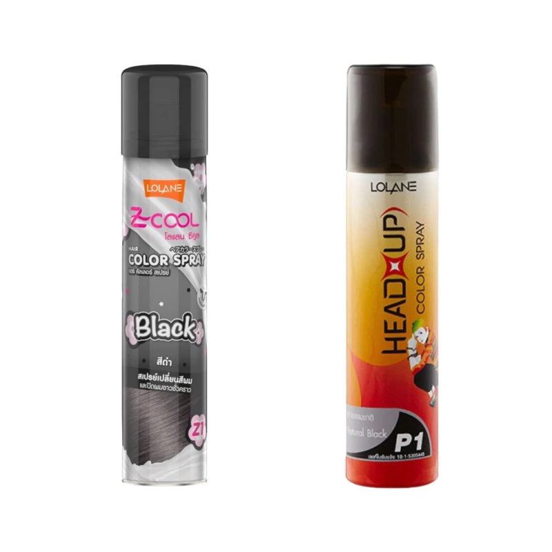Lolane โลแลน สเปรย์ปิดผมขาว เปลี่ยนสีผม #สีดำ 75ml