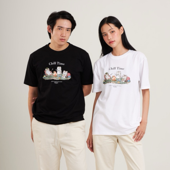 korulu Chill Time | Basic T-Shirt เสื้อยืดสกรีนลาย คอตตอน Cotton USA นู๊มมม ทน สู้ทุกความร้อน