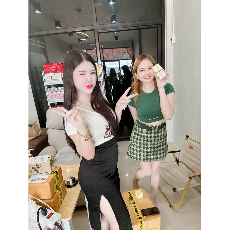 กันแดดหน้าสวยมายมิ้น สีเงิน กดโปรในไลฟ์