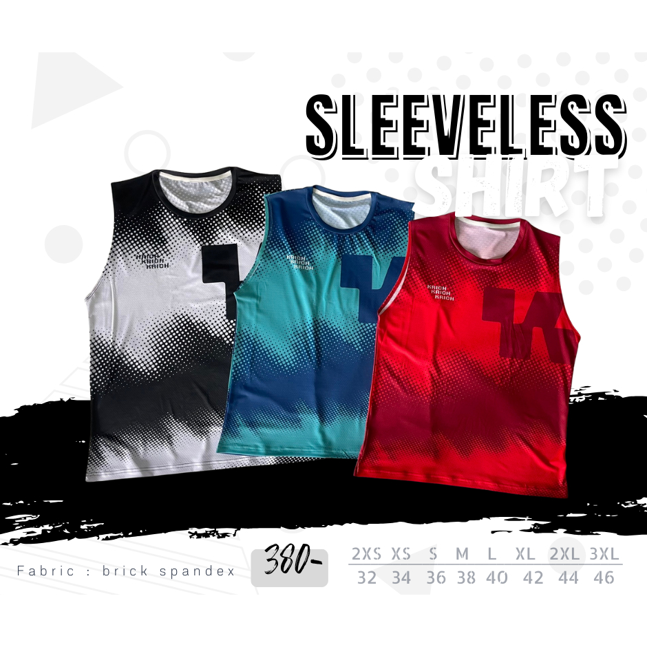 เสื้อวิ่งแขนกุด เสื้อกล้าม มีแขน ผ้า spandex