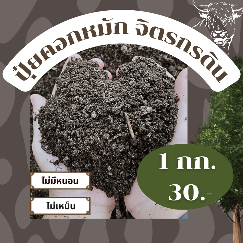 ปุ๋กคอกหมัก แม่โจ้ สูตร จิตรกรดิน (1 kg.)