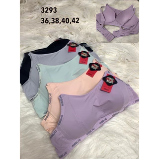 👙No.3293 เสื้อในNo bra แบบบังทรง👙คัพB เบอร์36-42 ไม่มีโครง ไม่โป๊ ผ้าลื่นยืดหยุ่นดี