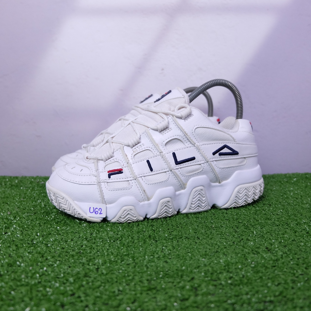 (37.5/24 cm) Fila Barricade XT97 White ฟีล่ามือ2ของแท้💯 รองเท้าผ้าใบเกาหลีผู้หญิง