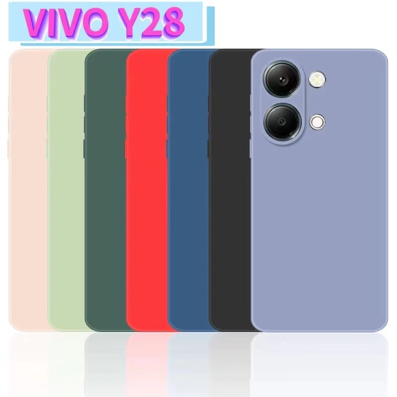 Vivo Y03T/Vivo Y28S 5G/Vivo Y28 4G/Y28 5G/Vivo Y03(พร้อมส่งในไทย)เคสTPUนิ่มสีพาสเทลแบบคลุมกล้องVivo 