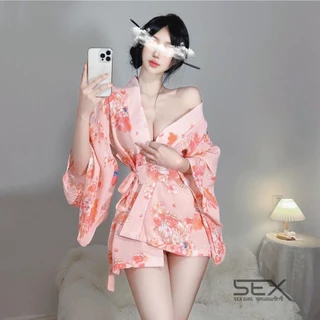 Sexy Girl ชุดกิโมโนเซ็กซี่ บทบาทเซ็กซี่ วัสดุผ้าซาติน สวมใส่สบาย จัดส่งในไทยใช้เวลา 1-3 วัน（H9311）