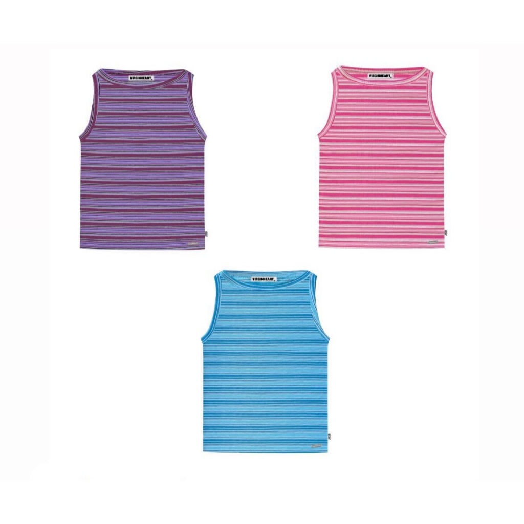 VGH STRIPE TANK TOP - PINK