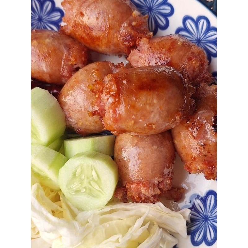 ไส้กรอกหมูข้าวรสเปรี้ยวกำลังดีเป็นกับข้าวกับแกล้มทานเล่นสดใหม่ทำทุกวันไม่ใส่สารกันบูดปริมาณ1กิโลกรัม
