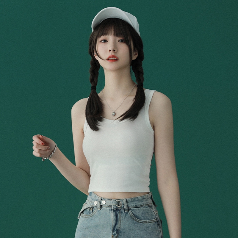 MC168 เสื้อสายเดี่ยวทรงเพรียวบางของผู้หญิง จัดส่งตรงเวลา