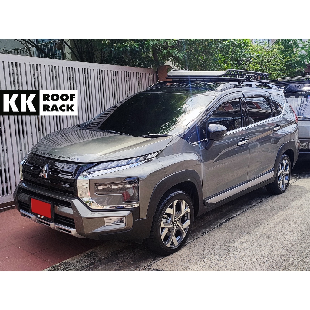 แร็คหลังคา พร้อมตะแกรงเลห็ก สำหรับ Mitsubishi Xpander Cross ของใหม่ ไม่เจาะหลังคา