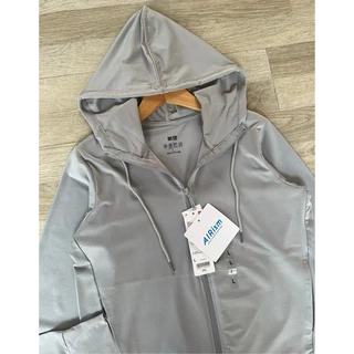 AIRism UV Protection เสื้อแขนยาวกันยูวี สีเทา (แนะนำ+1ไซส์)