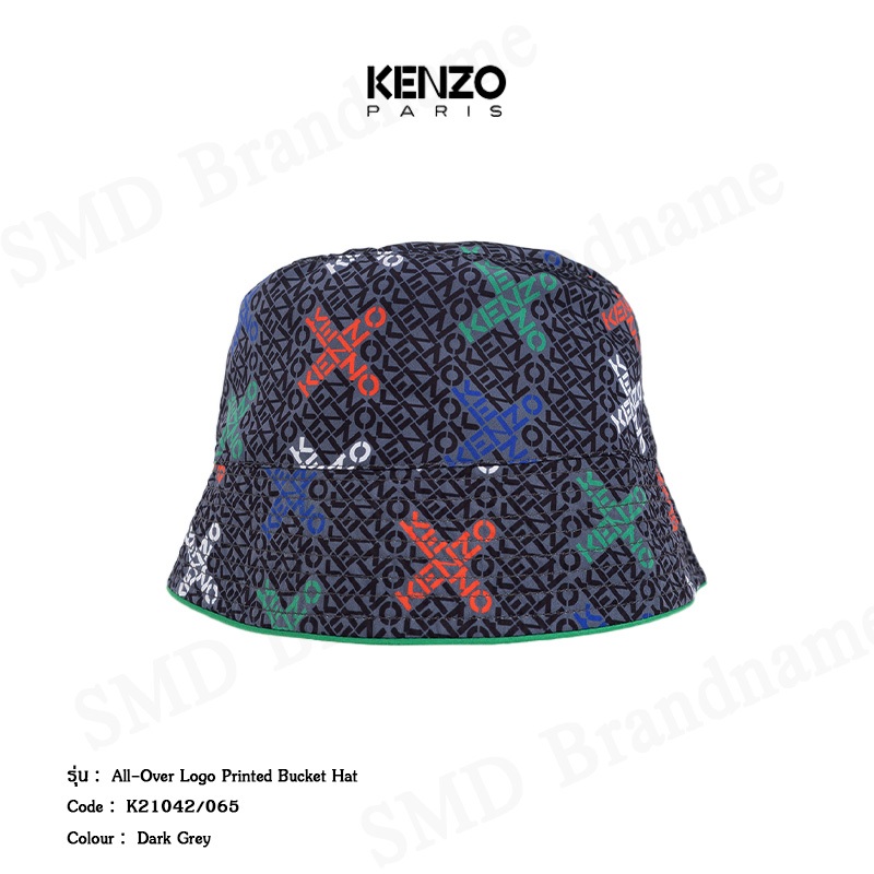 Kenzo หมวกบักเก็ต รุ่น All-Over Logo Print Bucket Hat Code: K21042 065