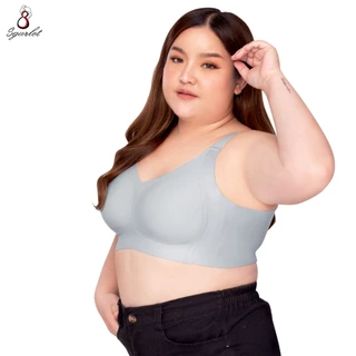 Sgarlet เสื้อในไซส์ใหญ่ไร้รอยต่อไร้โครง ทรงเต็มตัว เก็บเนื้อส่วนเกิน สีเทา/เนื้อ MB1522