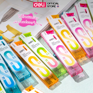 ไส้ดินสอ 2B Deli รุ่น 7003 Mechanical Pencil Lead ขนาด 0.5 มม. (คละสี / จำหน่าย 1 ชิ้น)