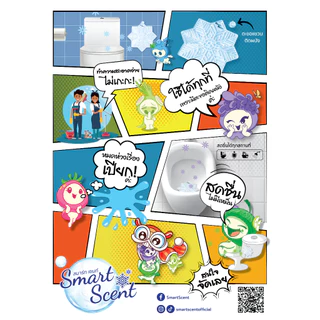 แผ่นหอมดับกลิ่นโถปัสสาวะและห้องน้ำ Smart Scent ลดกลิ่นฉุนปัสสาวะ เพิ่มความหอมให้รู้สึกสะอาดสดชื่น
