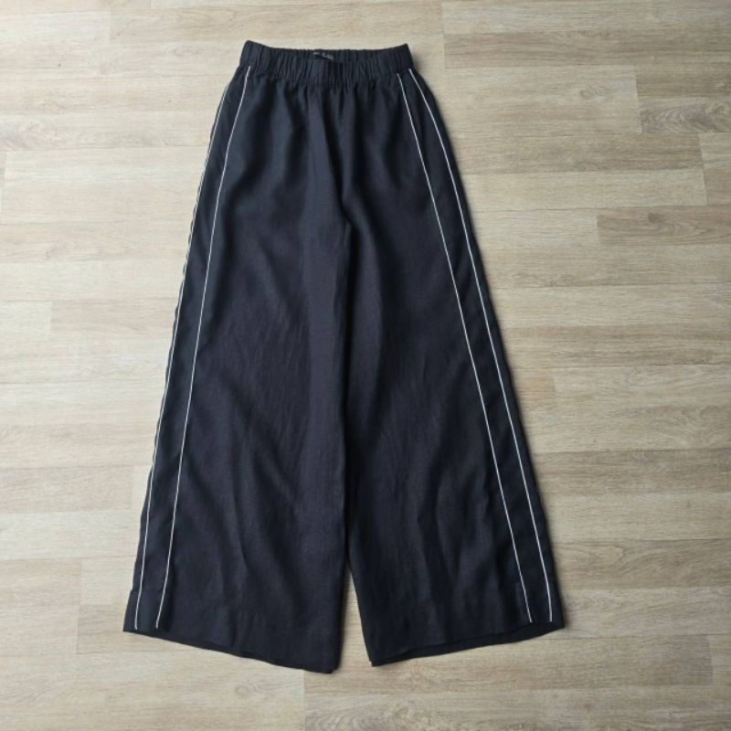 OYSHO ✅💖 กางเกงผ้าลินิน สีดำ ทรงสวย 💯สินค้าแท้‼️