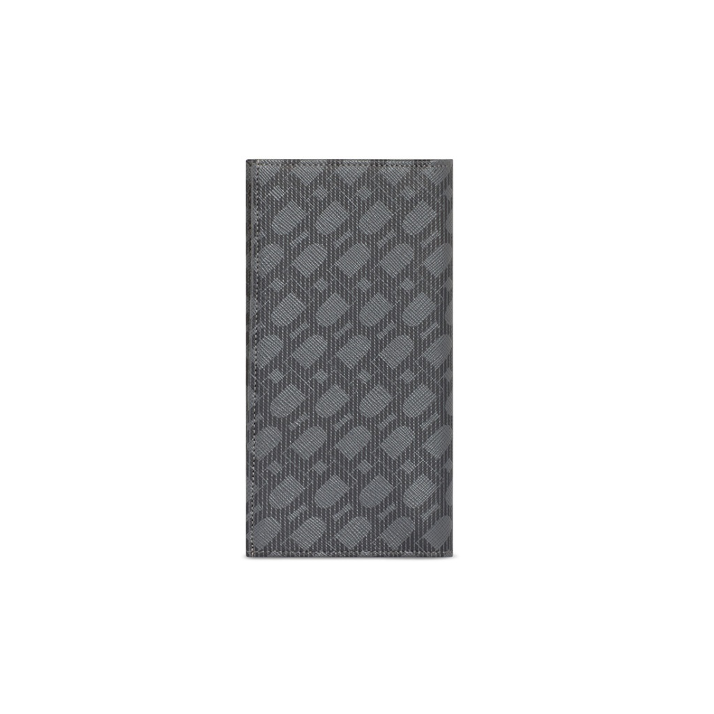 DAPPER กระเป๋าสตางค์ DP Interlock Monogram Breast Pocket Wallet สีดำลาย (BWM/BK/1135PP2)