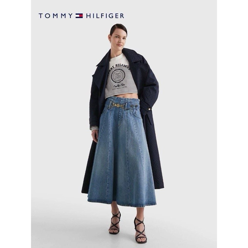 TM Jeans midi Skirt กระโปรงยีนส์ แบรนด์แท้