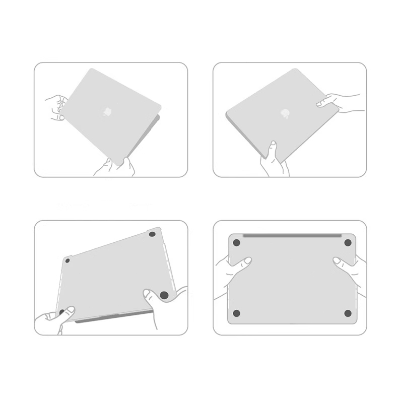 Shesell พร้อมส่ง✨ เคส macbook(ผิวด้าน) M4 ริบบิ้น Floral Air13/15/Pro13นิ้ว เคสสำหรับแมคบุ๊คใส A2681 - รูปที่ 7