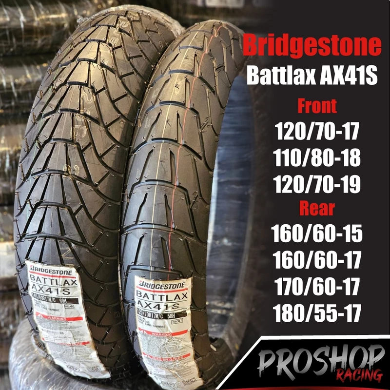 ยาง Bridgestone Battlax AX41S ขอบ 18 17 Triumph street twin CB500X ER6N CBR Xadv750 R1200GS GS DUCATI SCRAMBLE