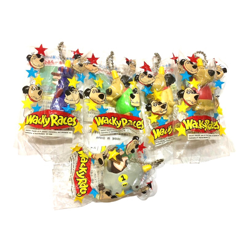 Wacky Races Figure Keychain Set of 5 with Pen