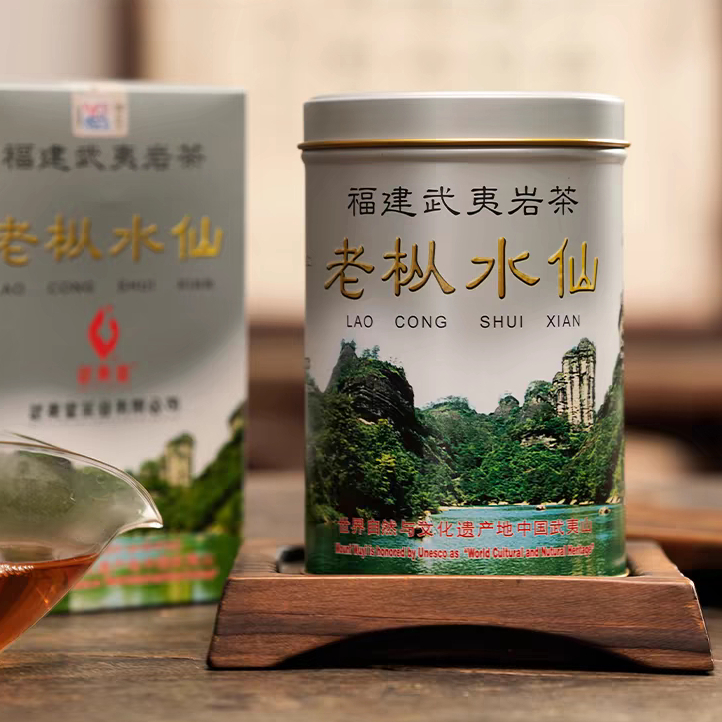 ชาอู่หลง เหล่าฉงสุ่ยเซียน Wuyi Star 武夷星 | Lao Cong Shui Xian 老枞水仙 กระป๋องเงิน เกรดหนึ่ง 125 กรัม