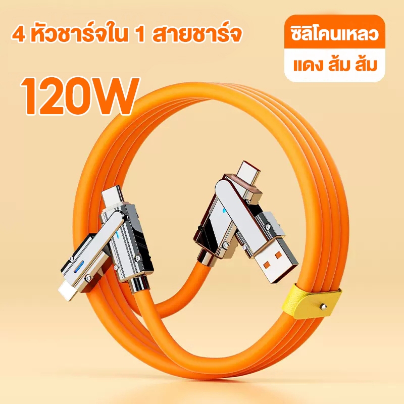 KKSKY 120W 6A สายชาร์จ Type C to USB Fast Charging Data Cable 1ม