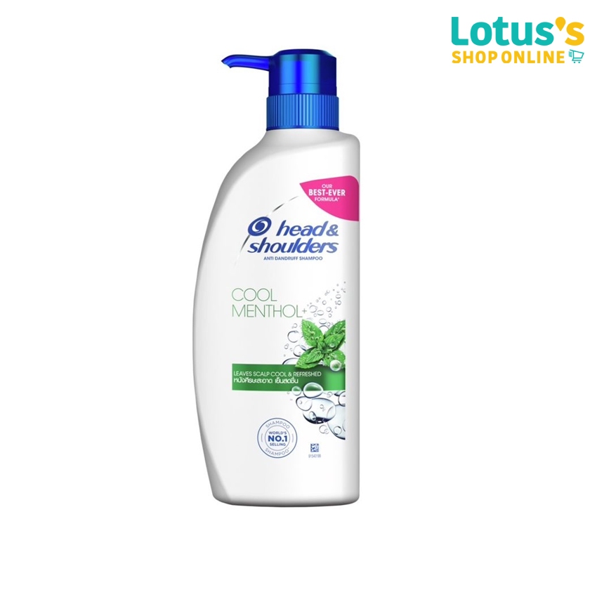 เฮด แอนด์ โชว์เดอร์ แชมพู สูตรเมนทอล ขวดปั๊ม ขนาด 370 มล. HEAD AND SHOULDERS SHAMPOO COOL MENTHOL 370 ML.