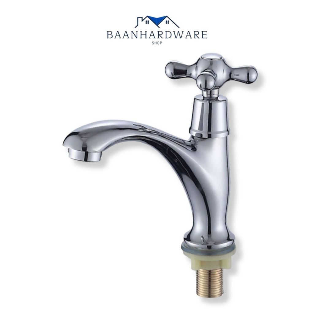 BAANHARDWARE ก๊อกล้างหน้าชุบโครเมี่ยมวาล์วทองเหลือง วัสดุสุดพรีเมี่ยม MA-A-004C