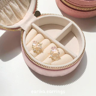 earika.earrings - blossom day collection รวมต่างหูดอกไม้บลอซซั่มก้านเงินแท้ชุบทองคำขาว ผิวแพ้ง่ายใส่ได้