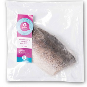 Qfresh เนื้อปลากะพงขาวแล่ครึ่งซีก 300-350 กรัม/ชิ้น