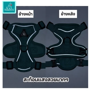 PrimePetto ได้ครบชุด สายรัดอกสุนัข สายรัดอกแมว ระบายความร้อนได้ดี แข็งแรงทนทาน ใช้จูงเดิน จูงวิ่งได้