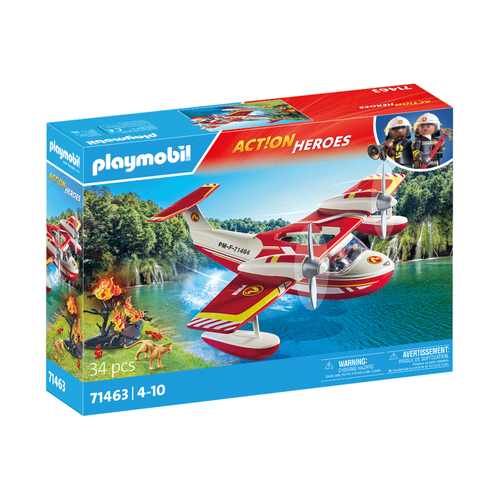 Playmobil 71463 Fire Brigade Firefighting Seaplane แอคชั่นฟิกเกอร์ ดับเพลิง เครื่องบินน้ำดับเพลิง